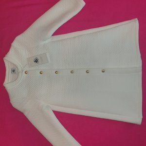 Petit Bateau (French) girls cotton coat (white) (3 year-olds)